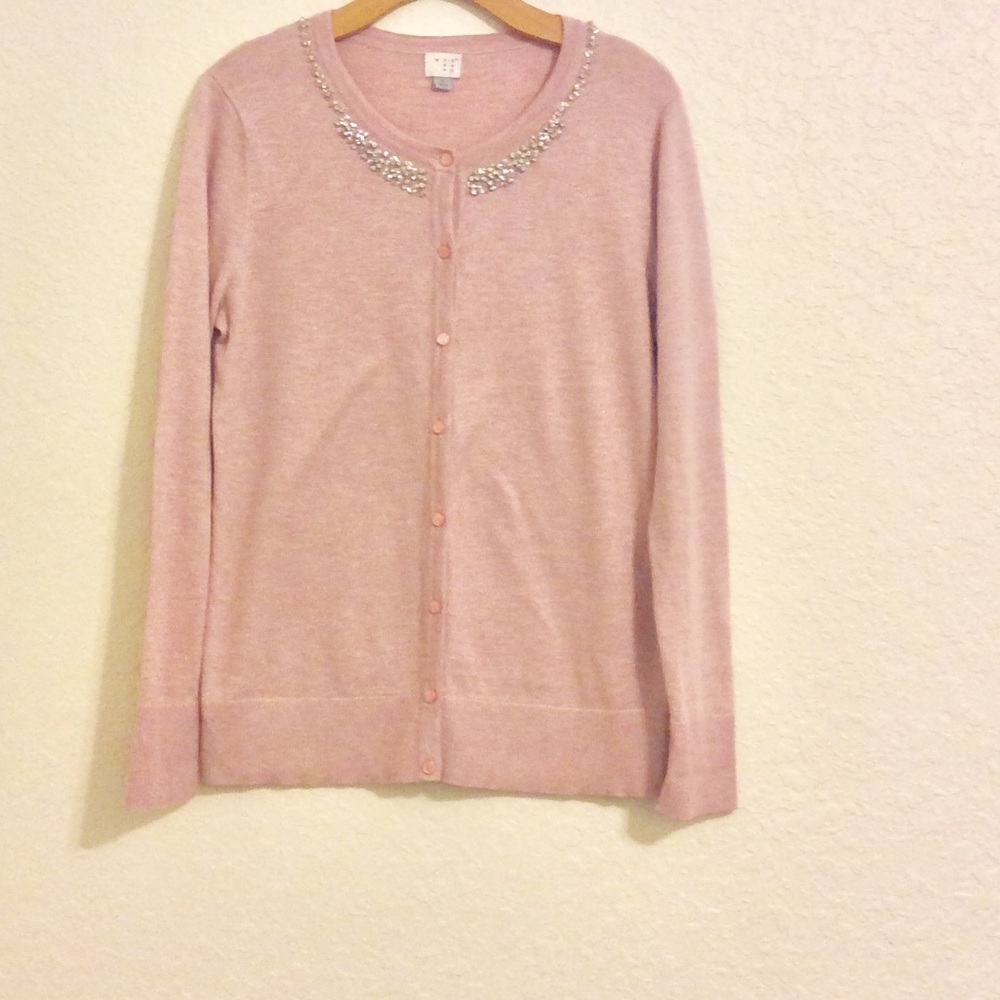 A New Day Dusty Rose Embellished Sweater